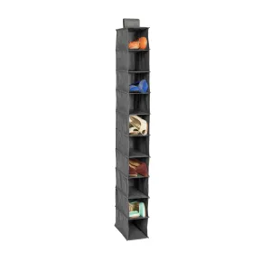 10-Shelf Hanging Closet Organizer, Gray