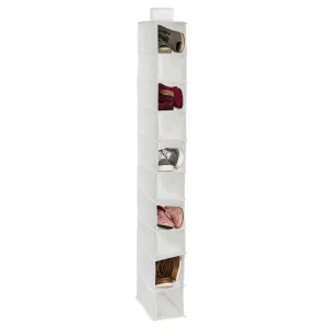 10-Shelf Hanging Closet Organizer, White
