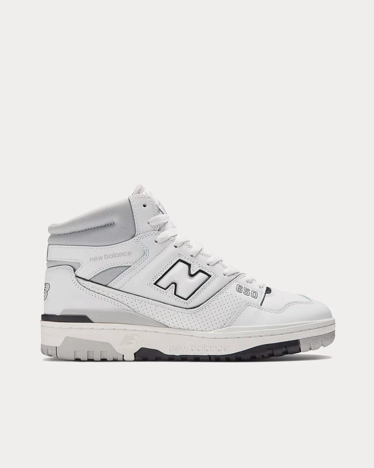 650 White / Cloud Grey High Top Sneakers
