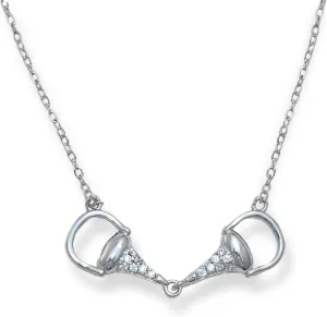 925 Sterling Silver Horse Necklace. Horsebit & Stirrup Pendant Necklaces in Silver, 18K Gold, or Rose Gold Plating. Classy Jewelry Gift for Her