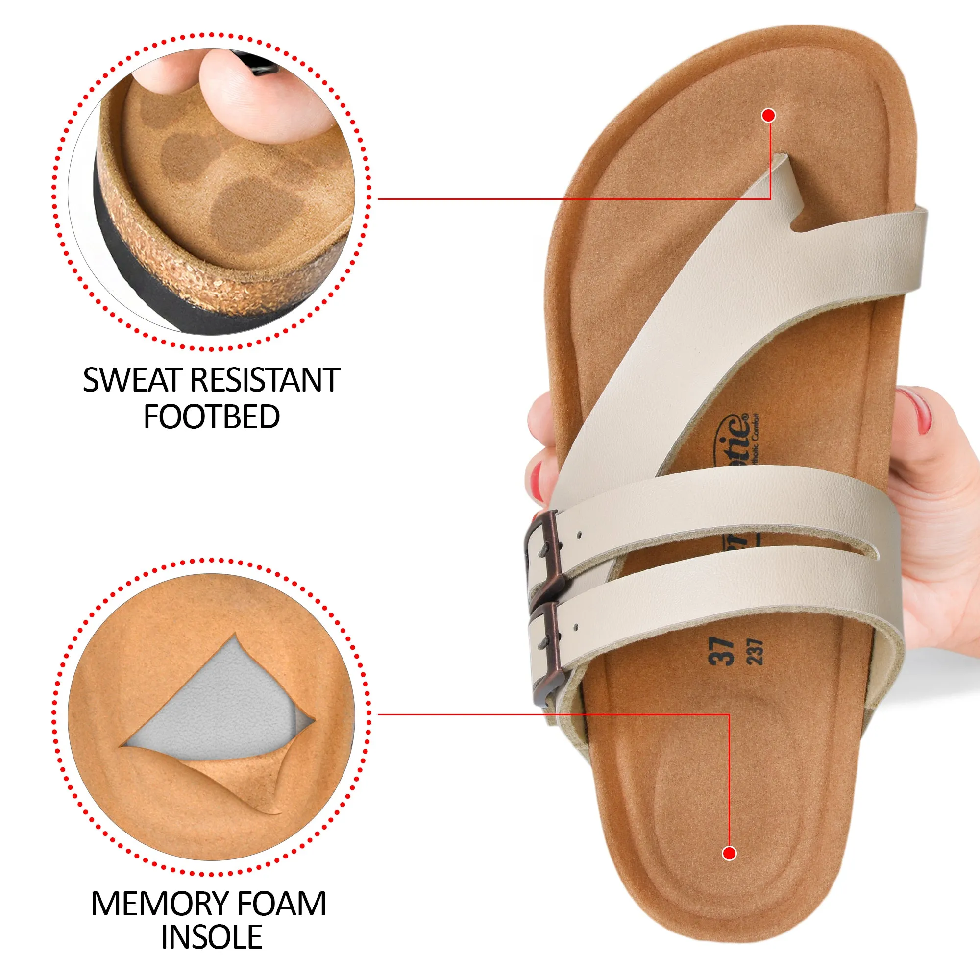 Aerothotic Kaizen Split Toe Comfortable Womens Slides - PU1112