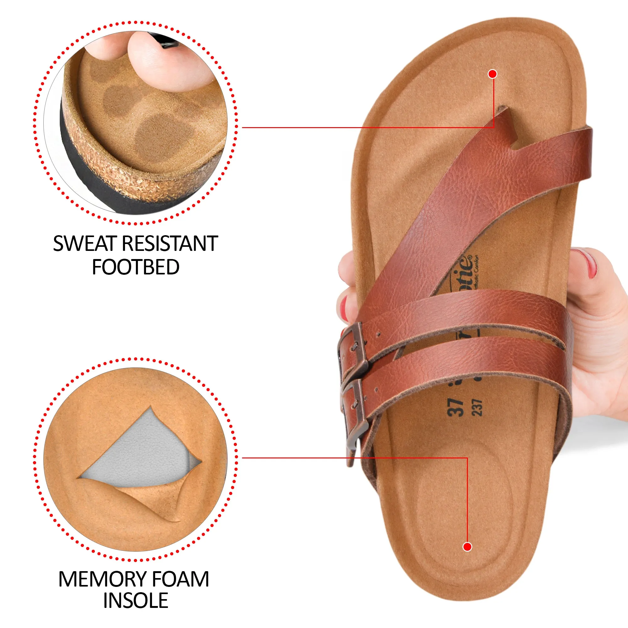 Aerothotic Kaizen Split Toe Comfortable Womens Slides - PU1112