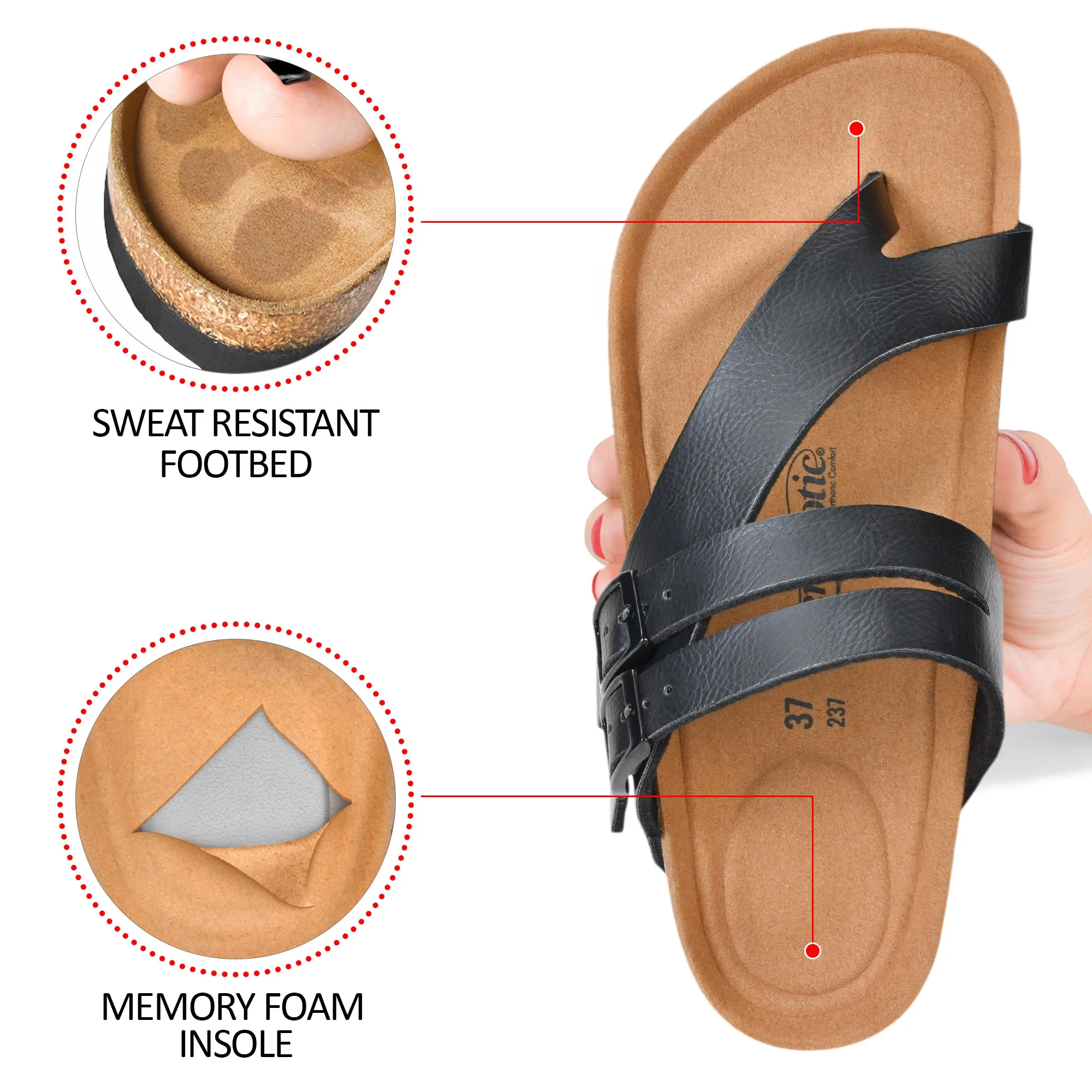 Aerothotic Kaizen Split Toe Comfortable Womens Slides - PU1112
