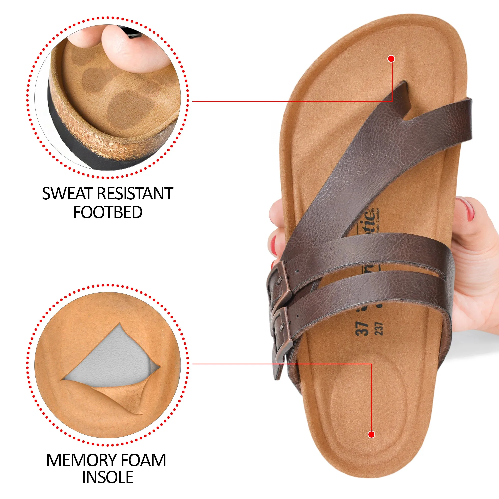 Aerothotic Kaizen Split Toe Comfortable Womens Slides - PU1112