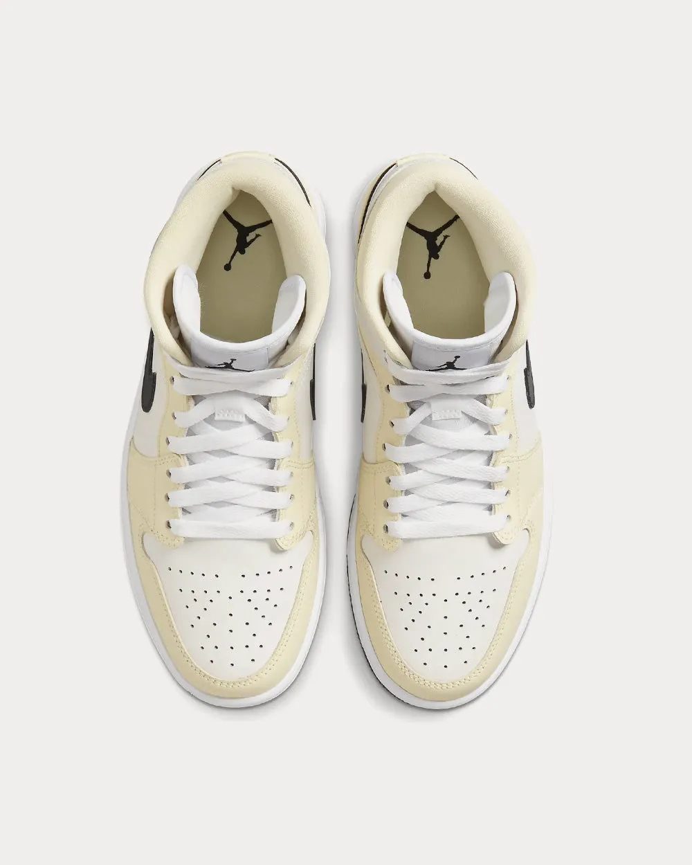 Air Jordan 1 Mid Coconut Milk / Summit White / White / Black High Top Sneakers