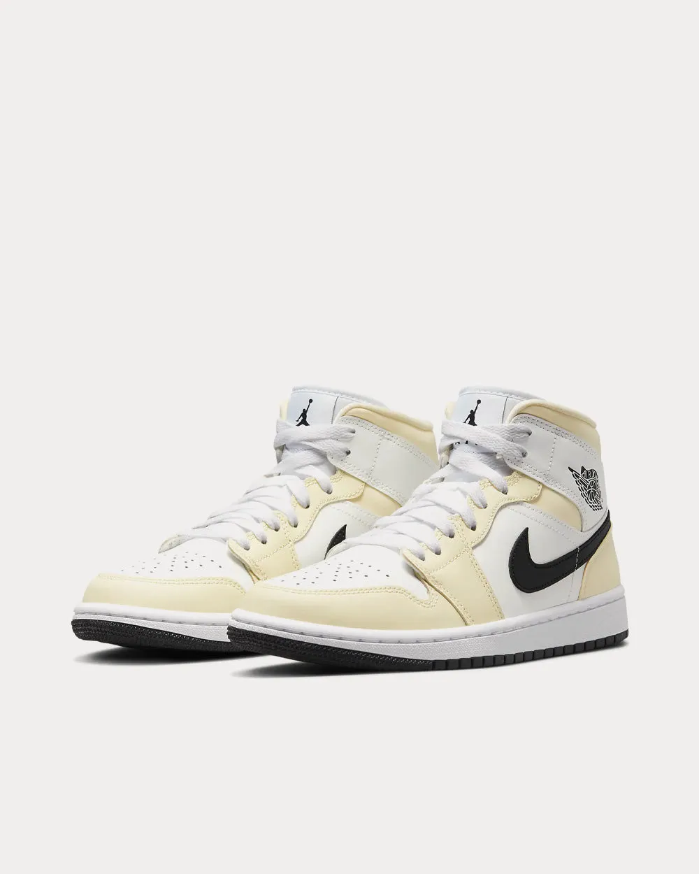 Air Jordan 1 Mid Coconut Milk / Summit White / White / Black High Top Sneakers