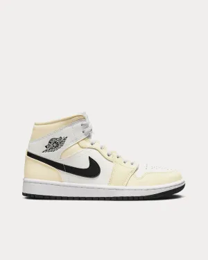 Air Jordan 1 Mid Coconut Milk / Summit White / White / Black High Top Sneakers