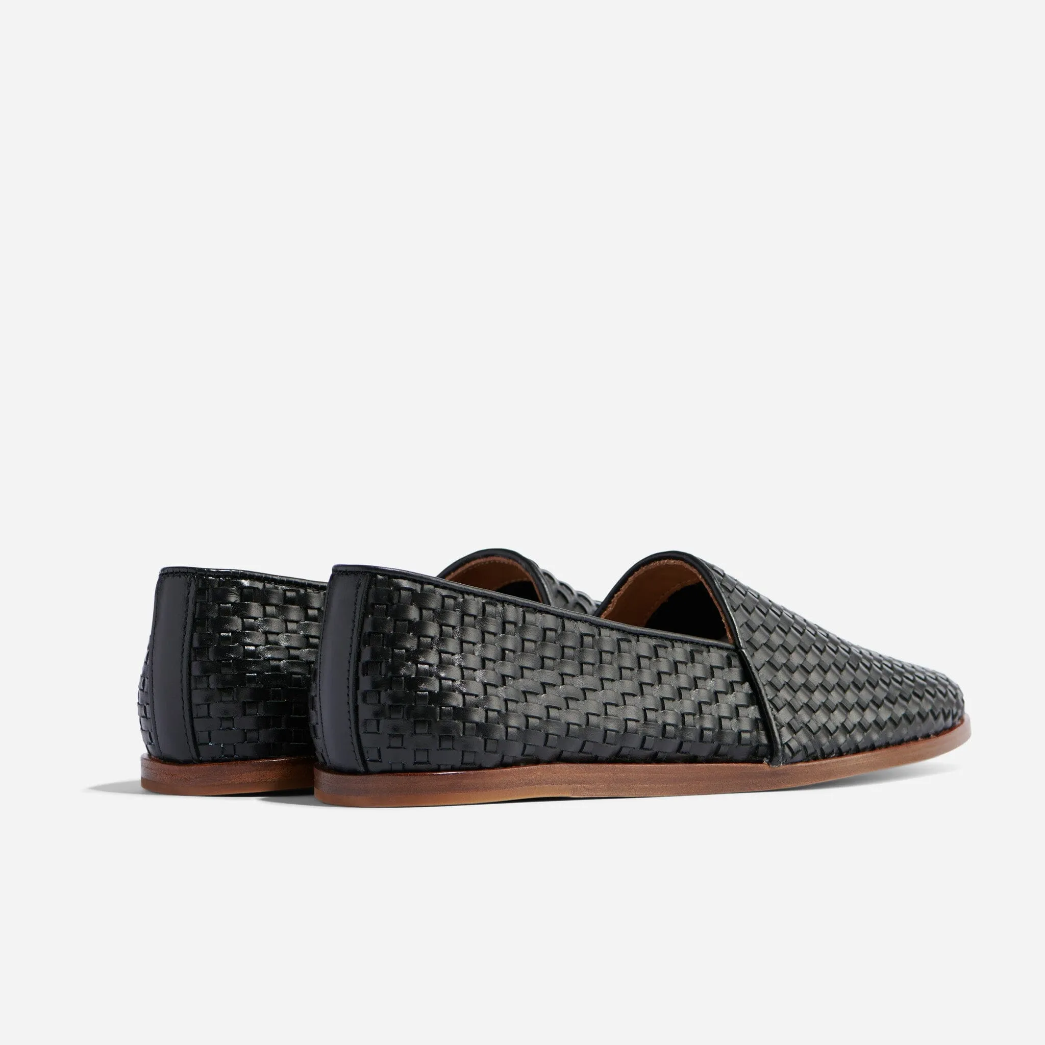 Alejandro Woven Slip On Woven Black