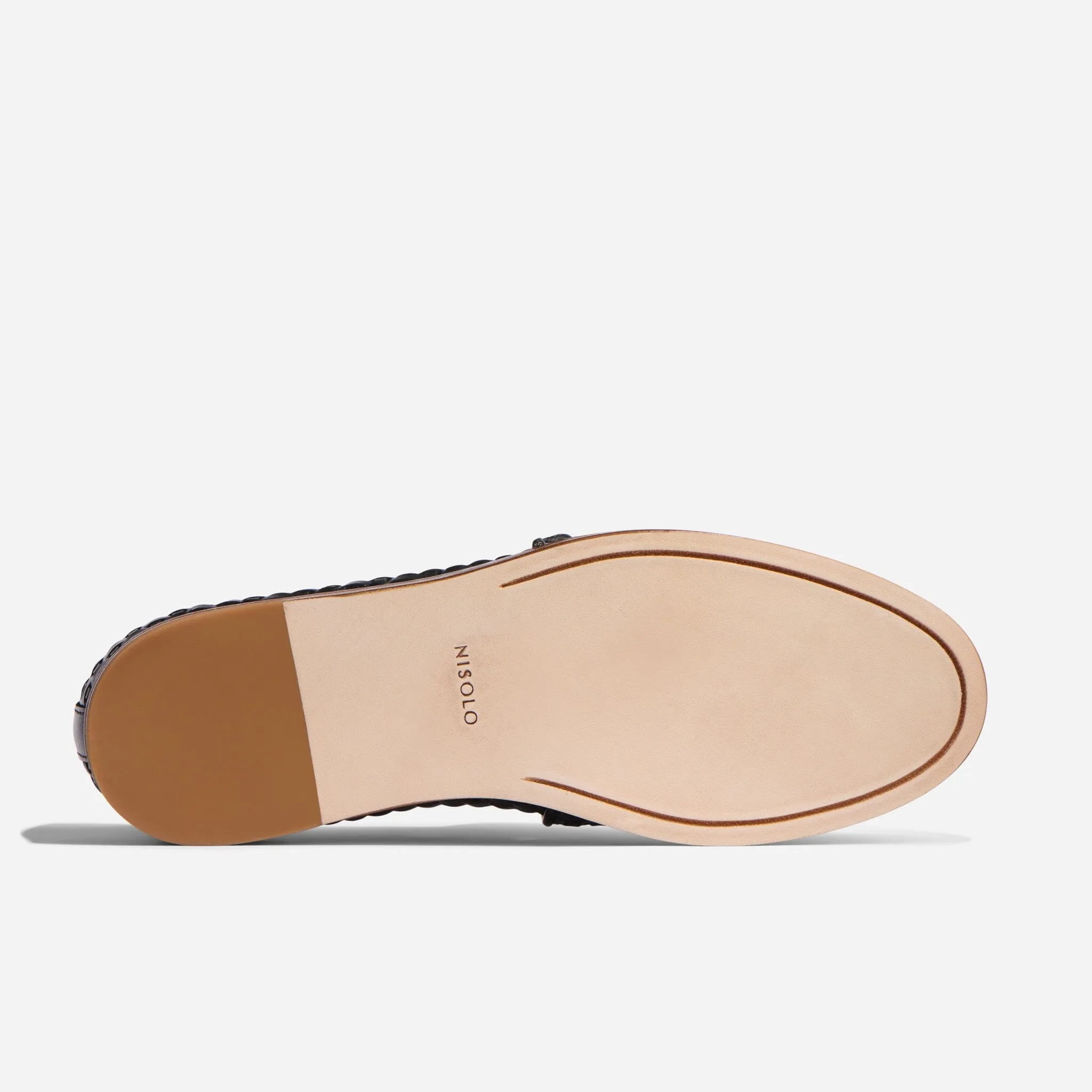 Alejandro Woven Slip On Woven Black