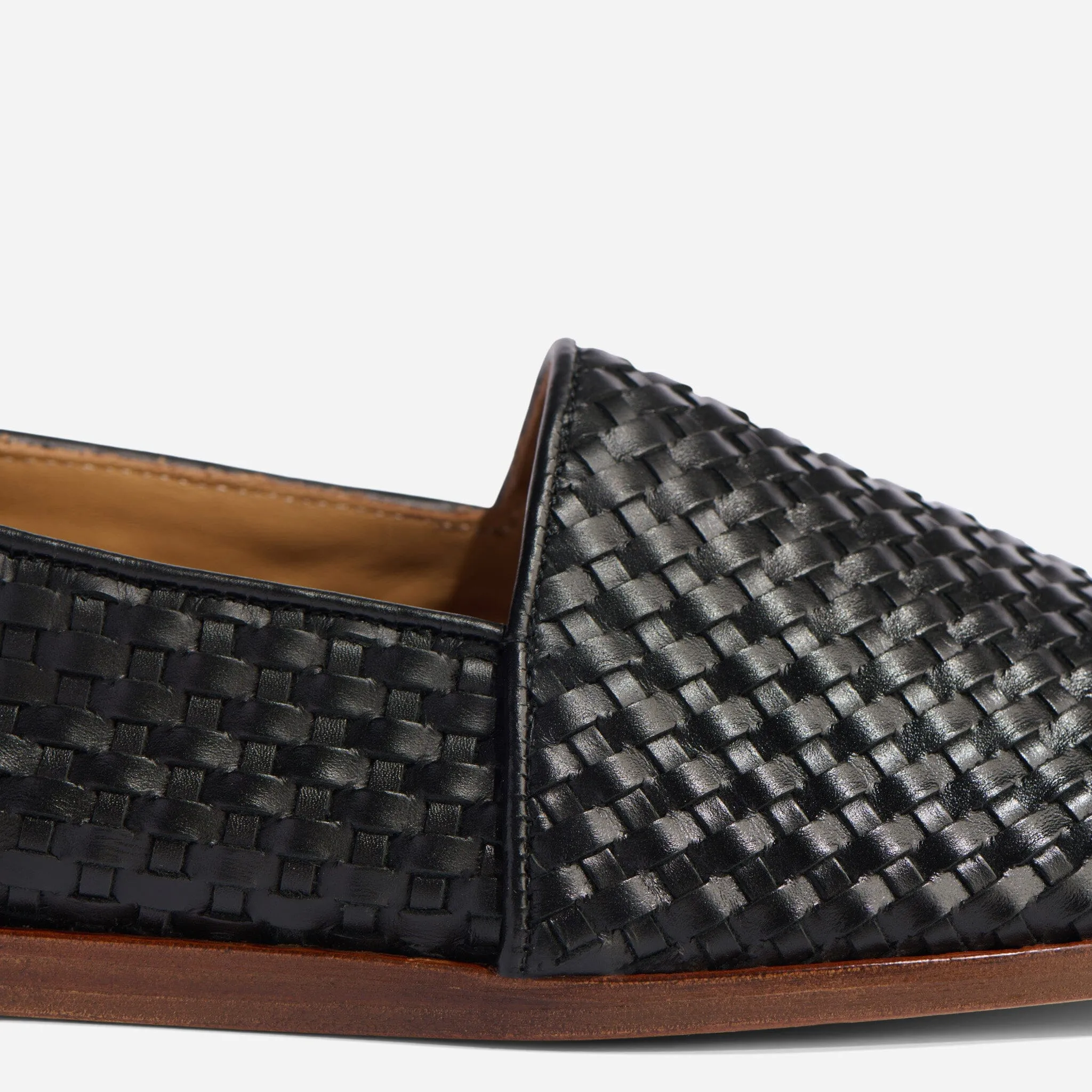 Alejandro Woven Slip On Woven Black