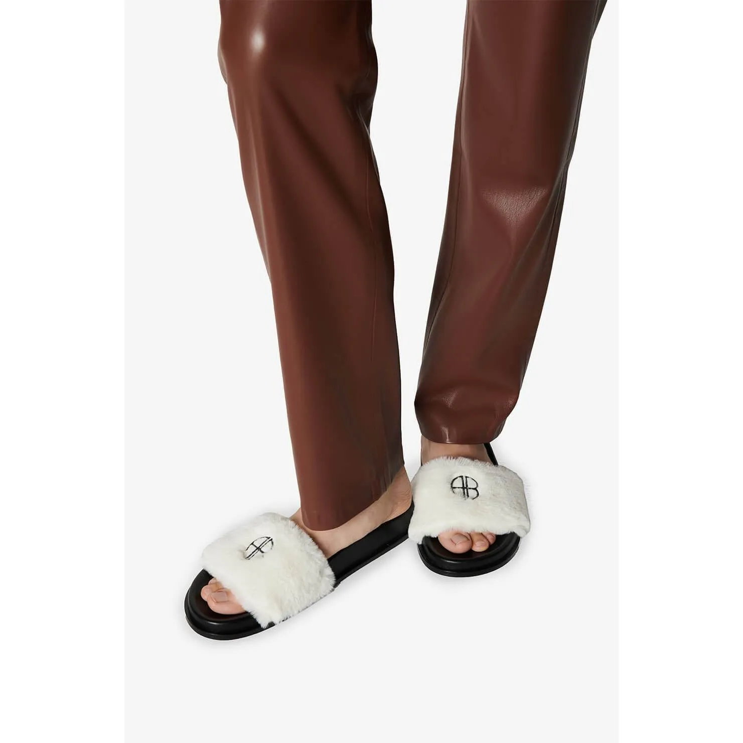 Anine Bing Britt Slides - Cream