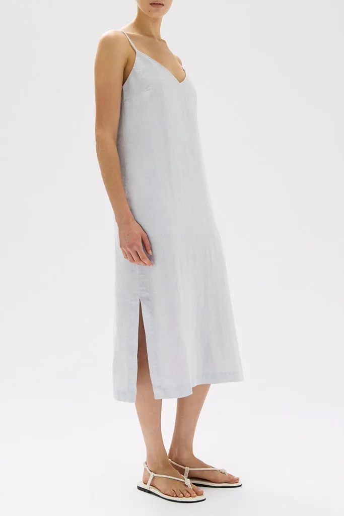 Assembly Vallory Linen Slip Dress Blue Haze
