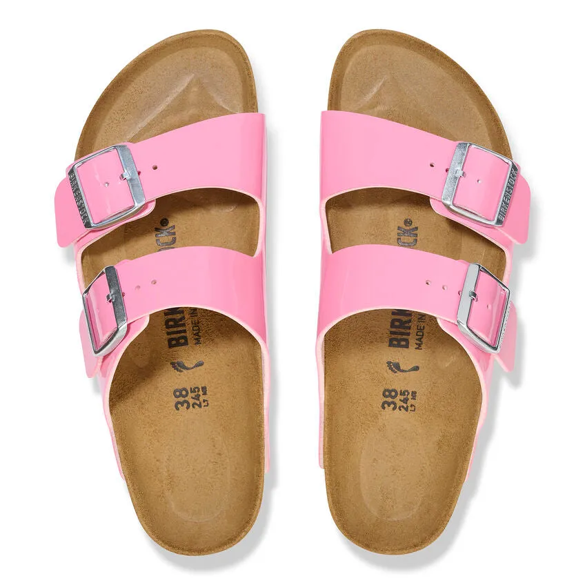 Birkenstock Arizona Candy Pink Patent Birko Flor Sandal