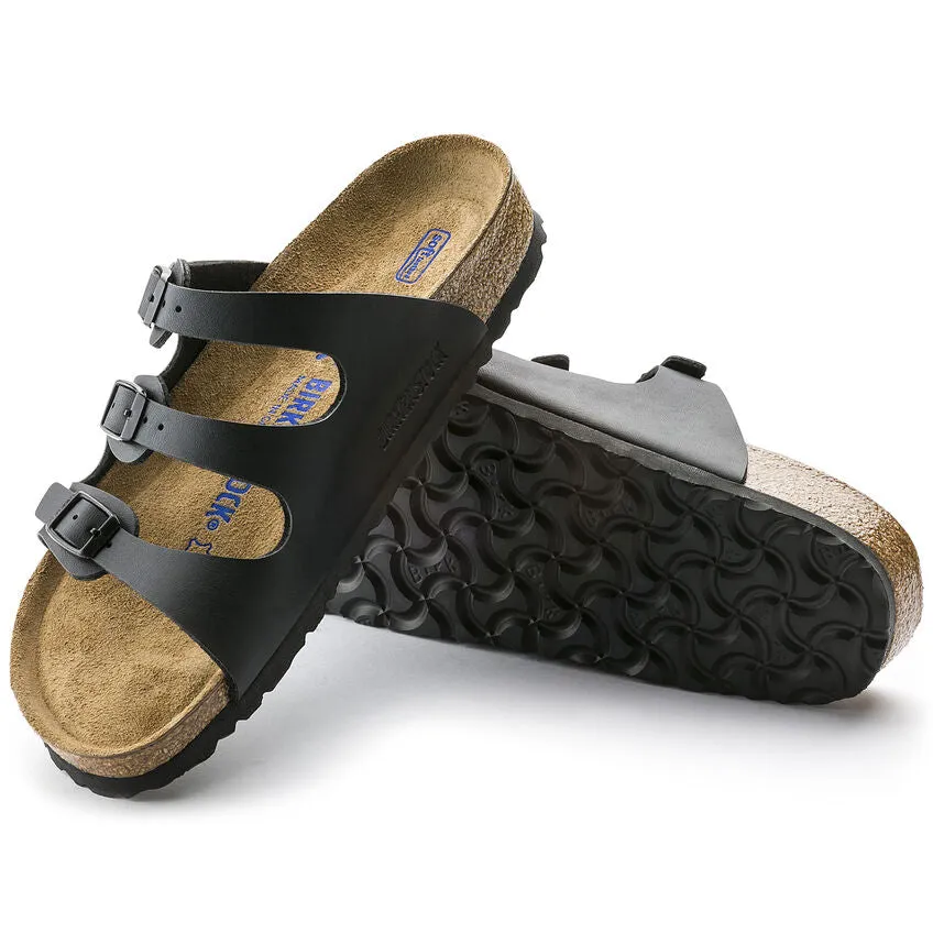 BIRKENSTOCK FLORIDA 53011 BLACK LEATHER SFB
