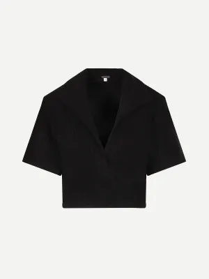 Black Misty Hem T-Shirt in Black