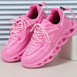 Blush Pink Sporty Platform Sneakers