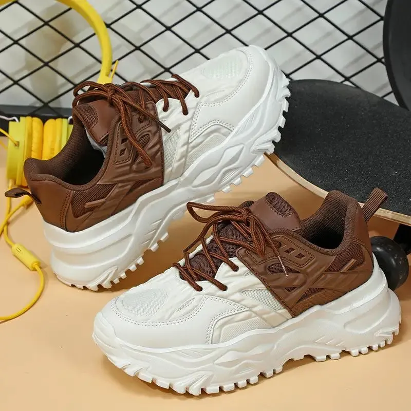 Blush Pink Sporty Platform Sneakers
