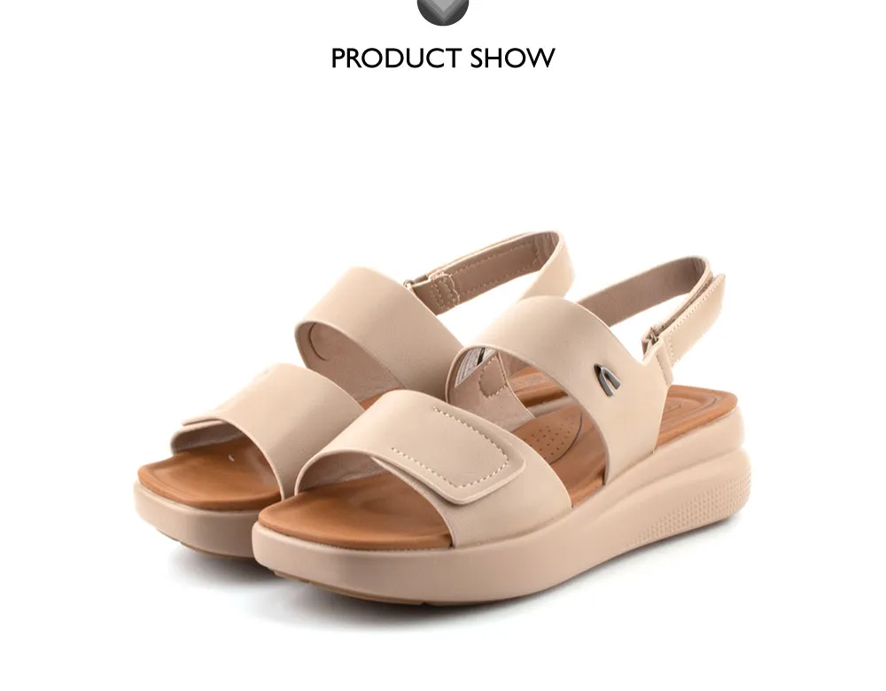 CAMEL ACTIVE Ladies Victoria Velcro-Strap Sandals -782401-YR02SV-52-BEIGE