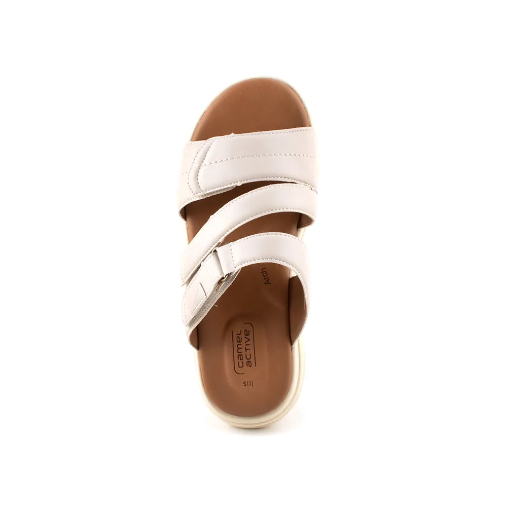 camel active Women Iris Velcro-Strap Sandals -782404-DZ02SV-0-WHITE