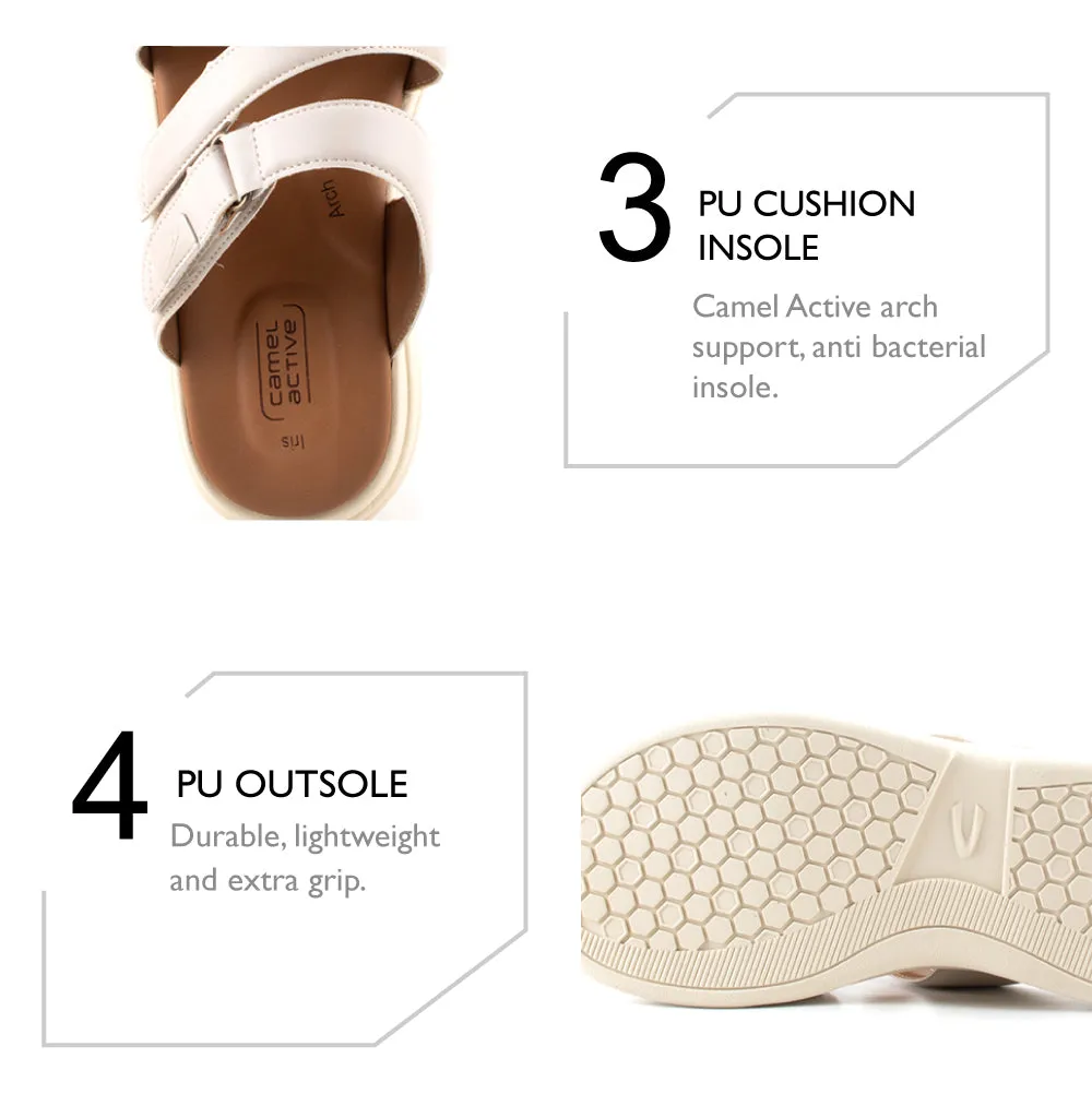camel active Women Iris Velcro-Strap Sandals -782404-DZ02SV-0-WHITE