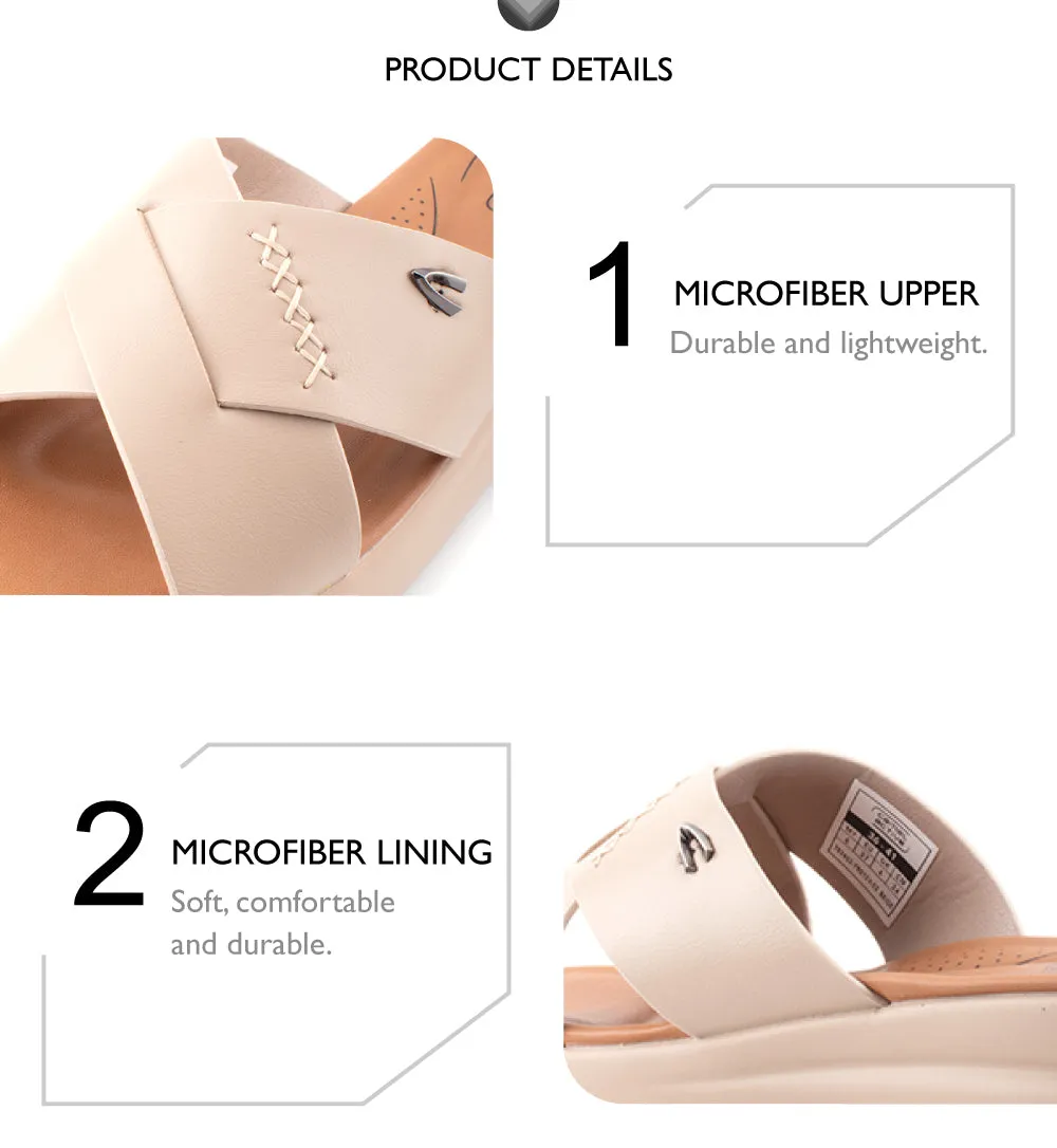 camel active Women Victoria 1 Cross-Strap Sandals -782402-YR01SV-52-BEIGE