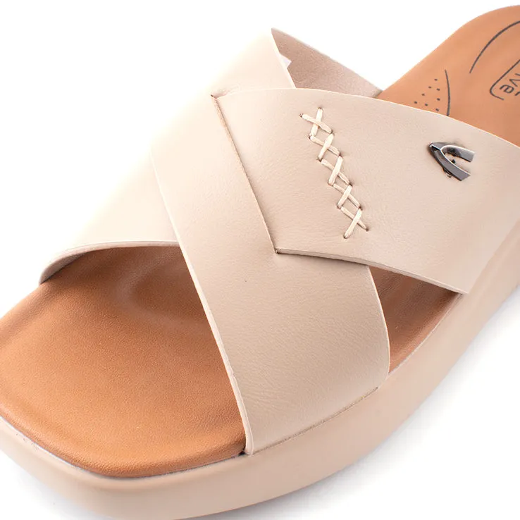 camel active Women Victoria 1 Cross-Strap Sandals -782402-YR01SV-52-BEIGE