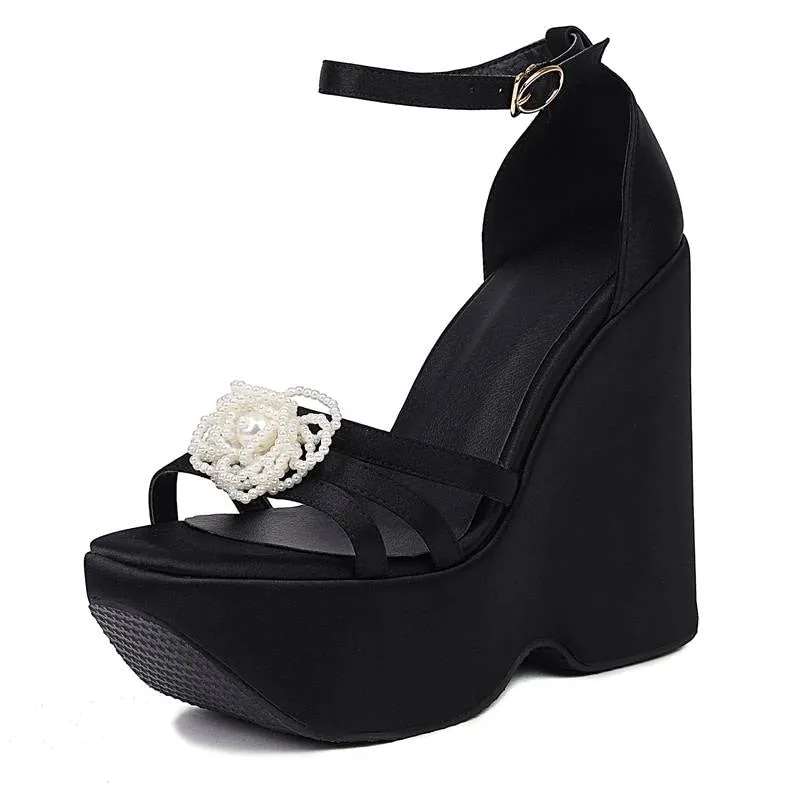 Caroline Satin Platform Sandal