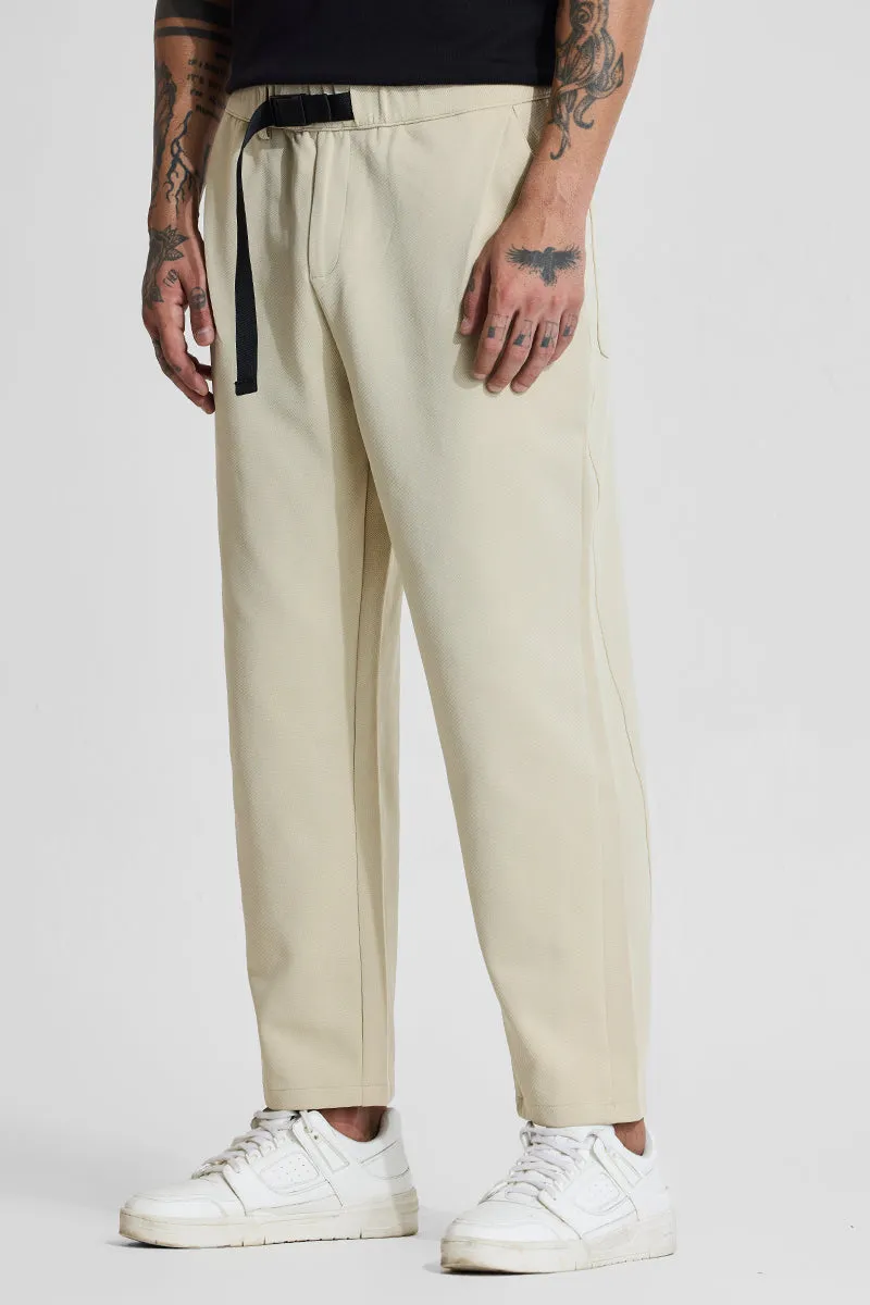 Cream Relaxed Fit Trousers