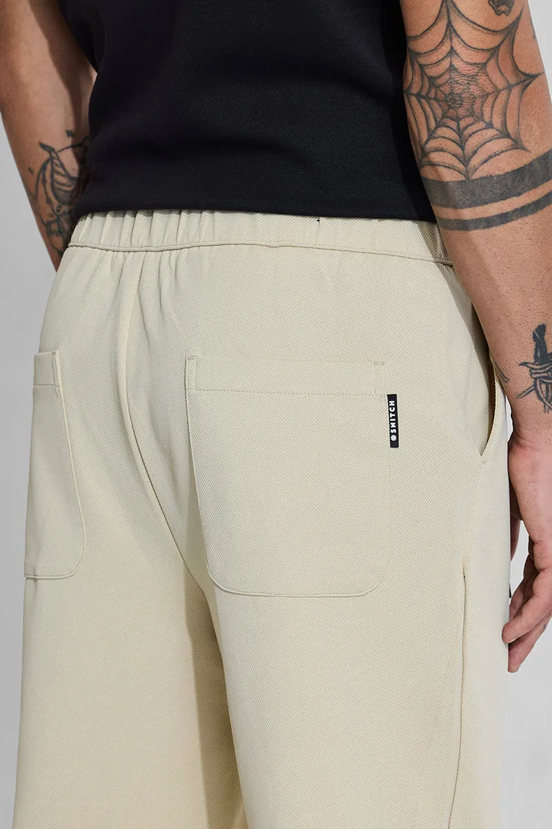 Cream Relaxed Fit Trousers