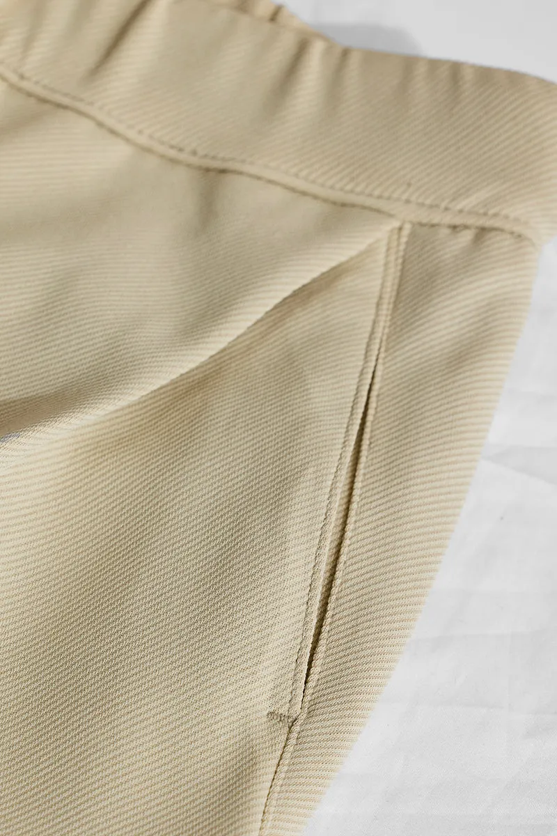 Cream Relaxed Fit Trousers