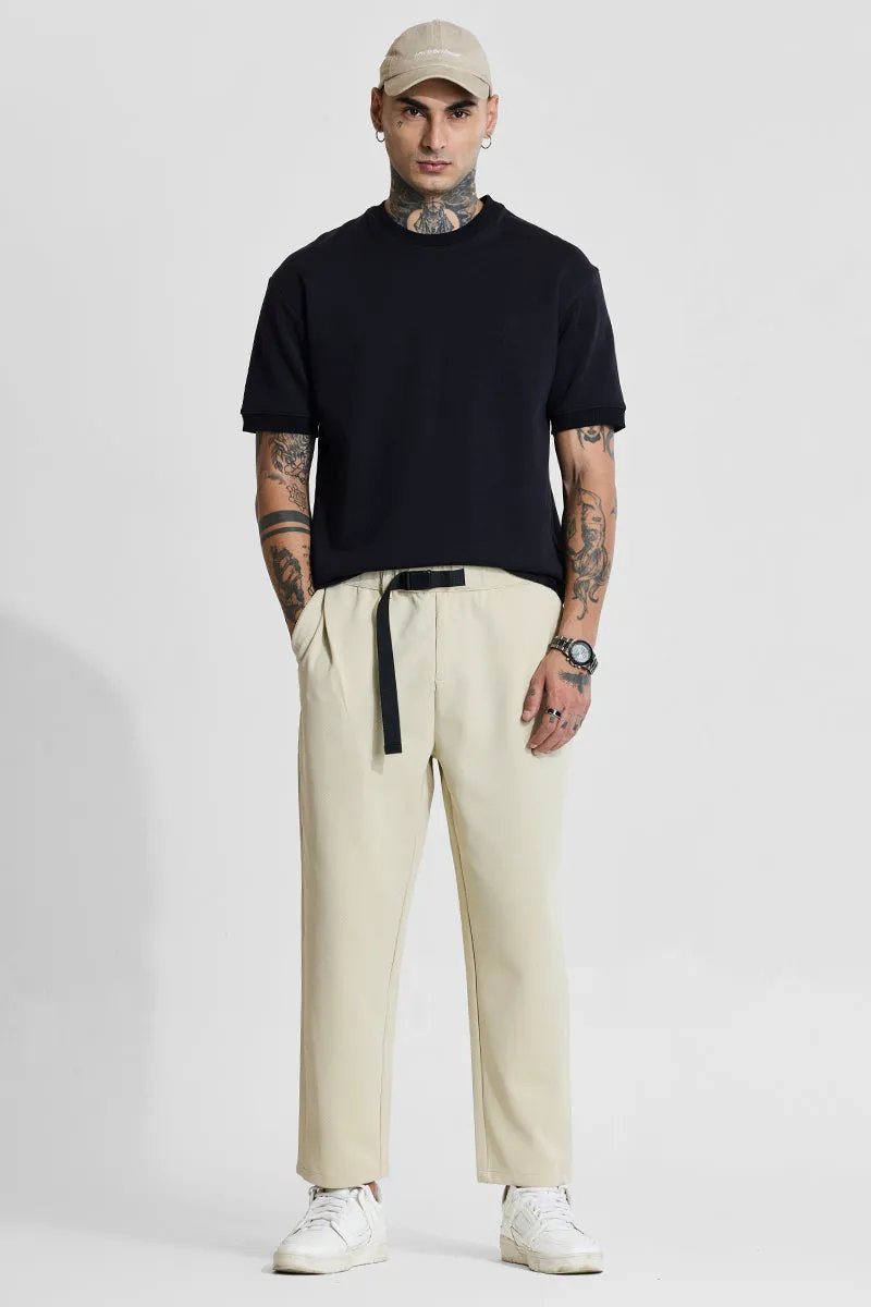 Cream Relaxed Fit Trousers
