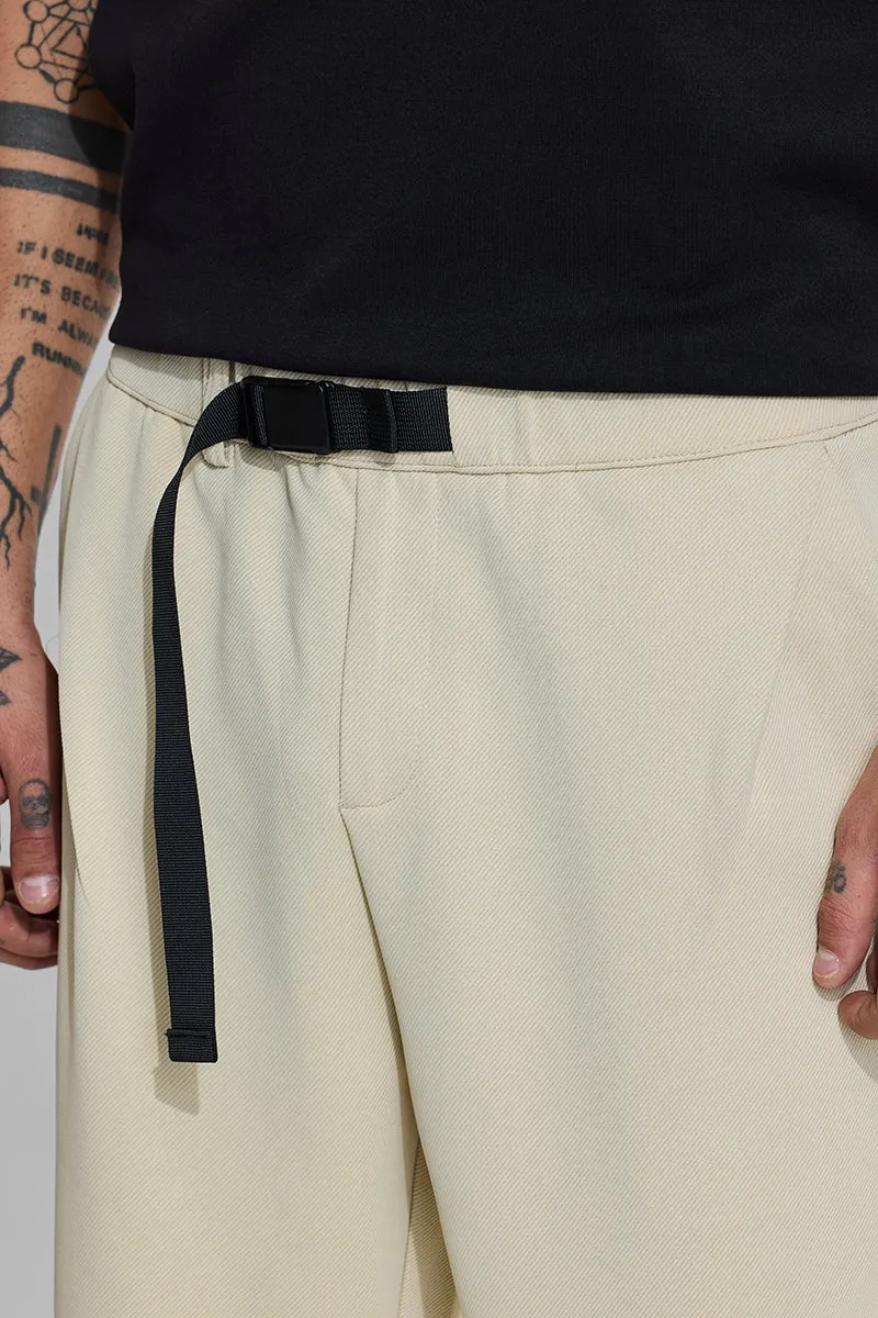 Cream Relaxed Fit Trousers