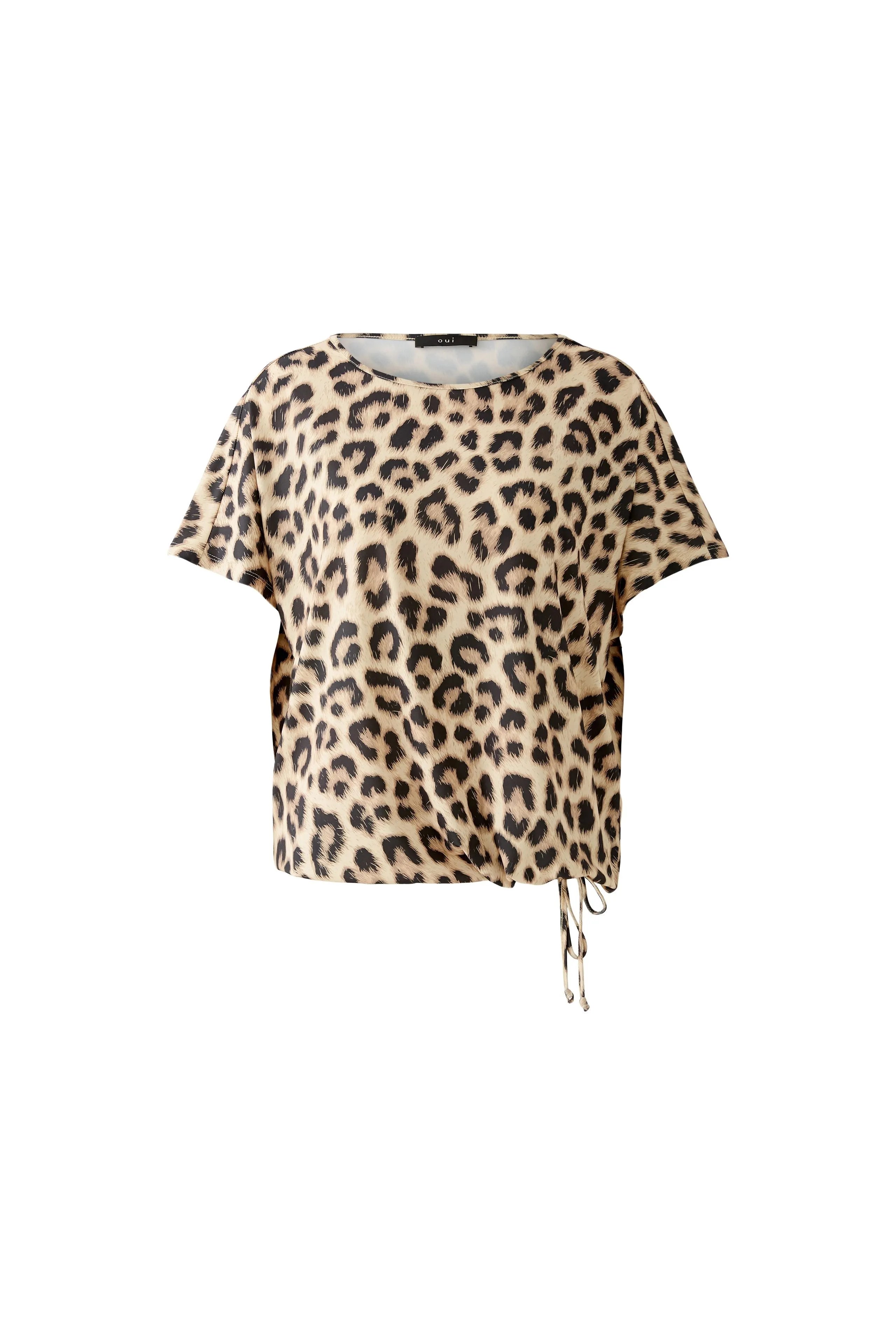 Drawstring Top - Leopard Print