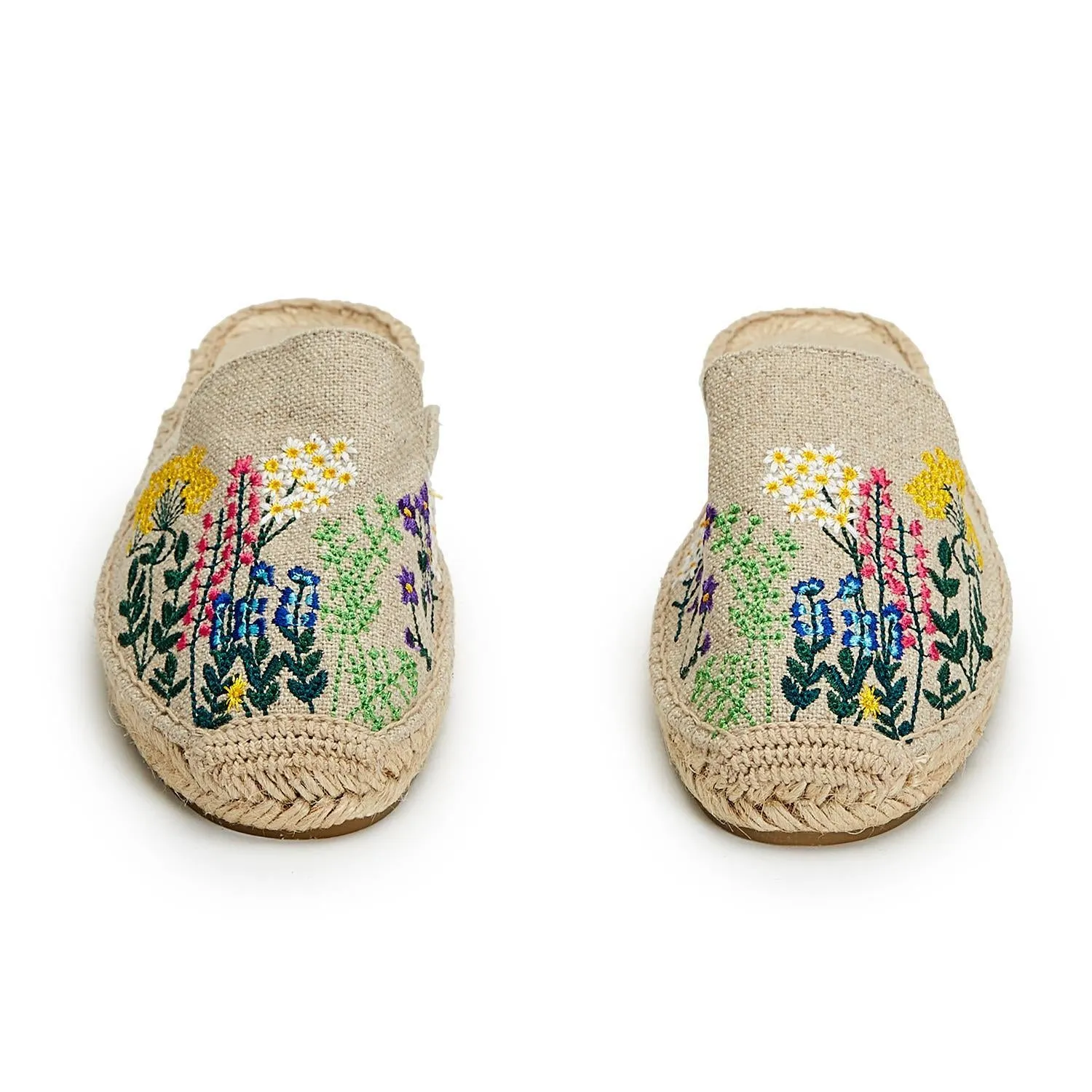 Embroidered Floral Espadrilles