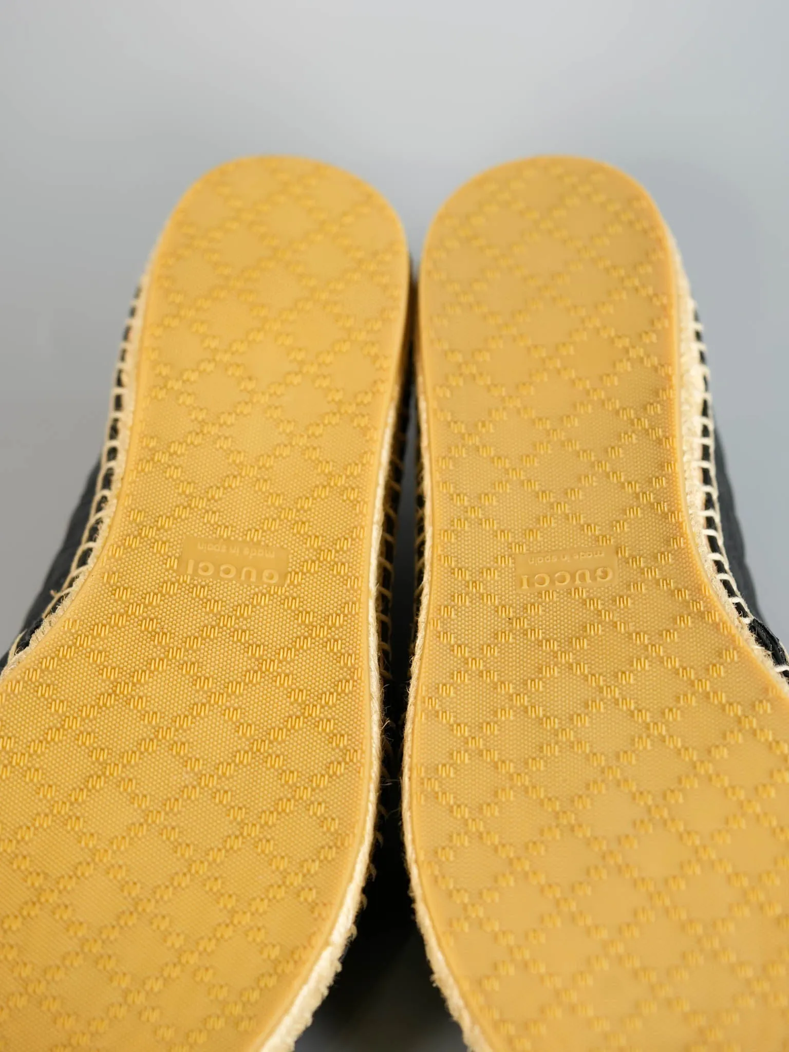 GG Espadrilles Black Microguccissima GG Signature Leather Size 38 EU (25cm)