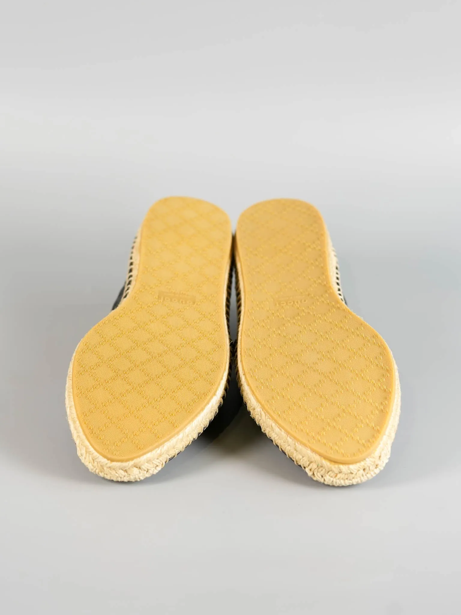 GG Espadrilles Black Microguccissima GG Signature Leather Size 38 EU (25cm)
