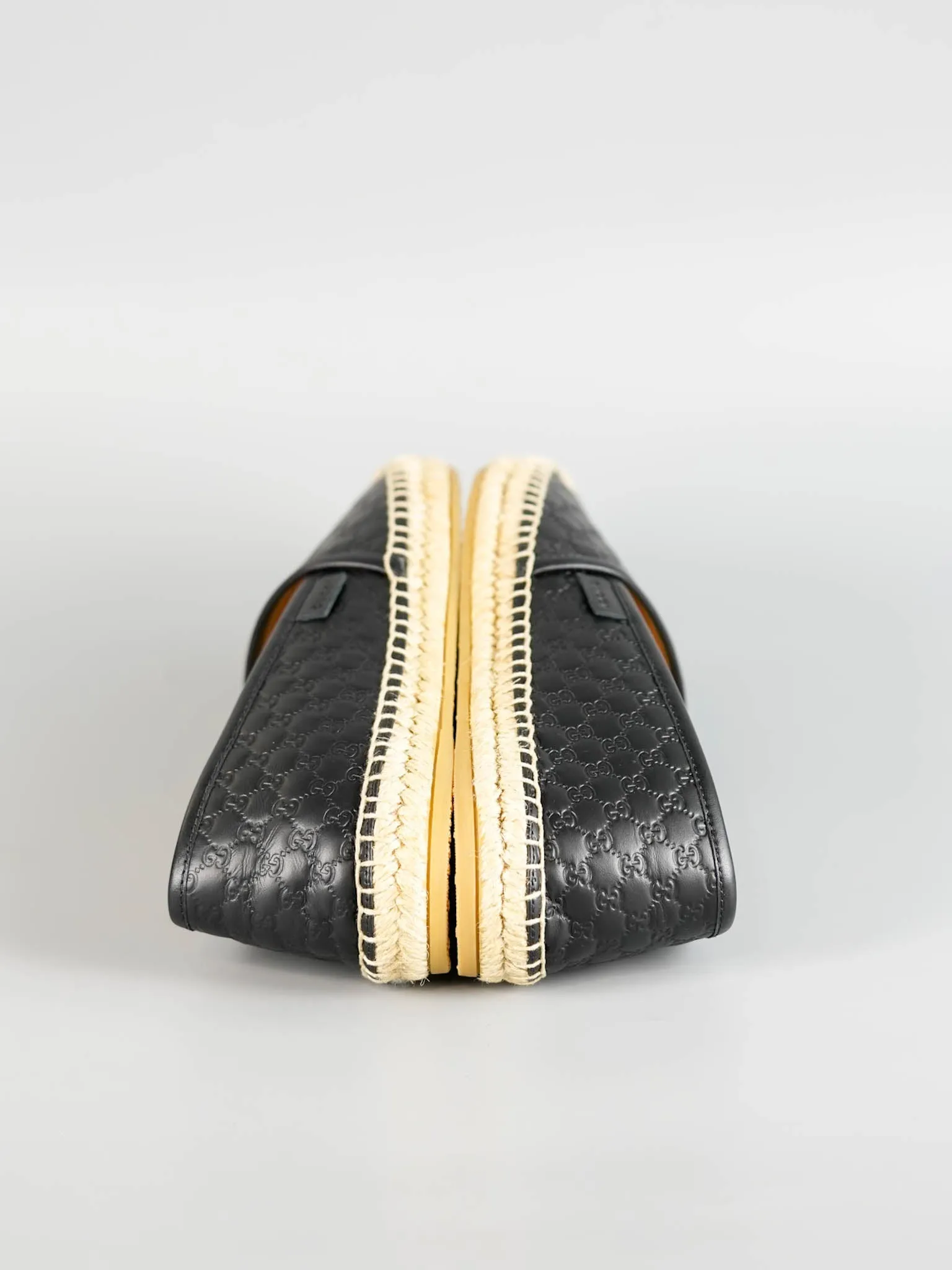 GG Espadrilles Black Microguccissima GG Signature Leather Size 38 EU (25cm)
