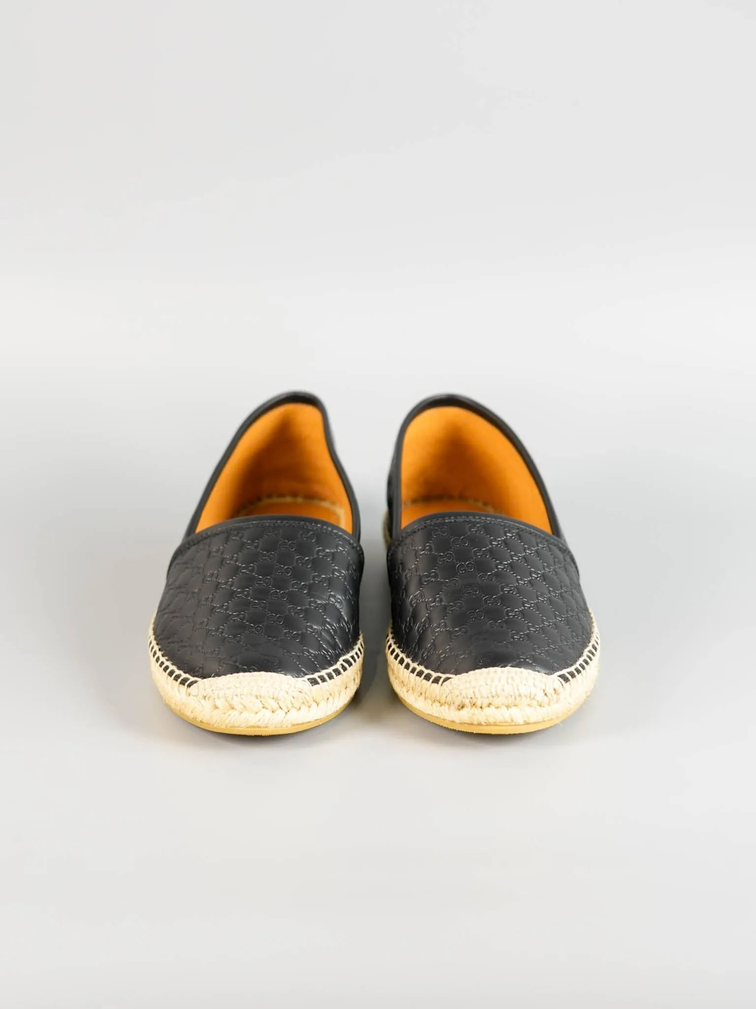 GG Espadrilles Black Microguccissima GG Signature Leather Size 38 EU (25cm)