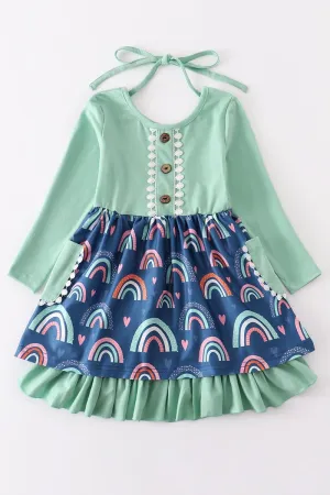 Girls Rainbows and Hearts Dress