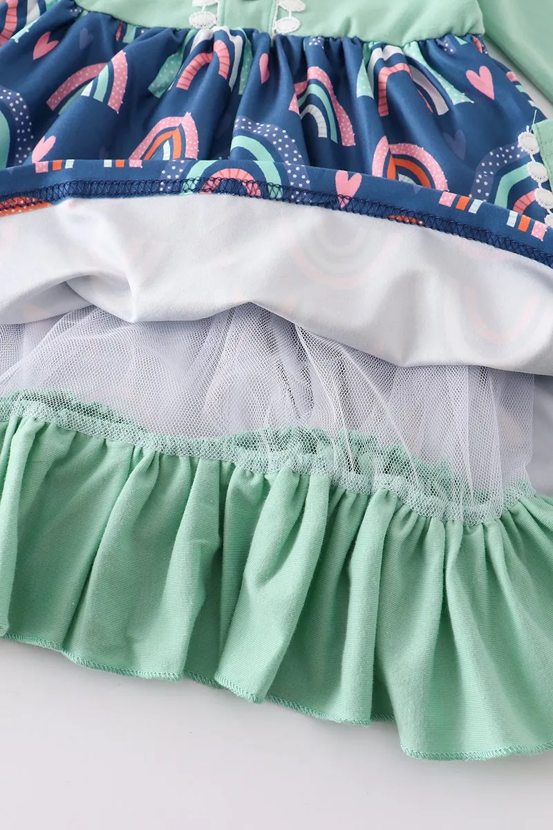 Girls Rainbows and Hearts Dress