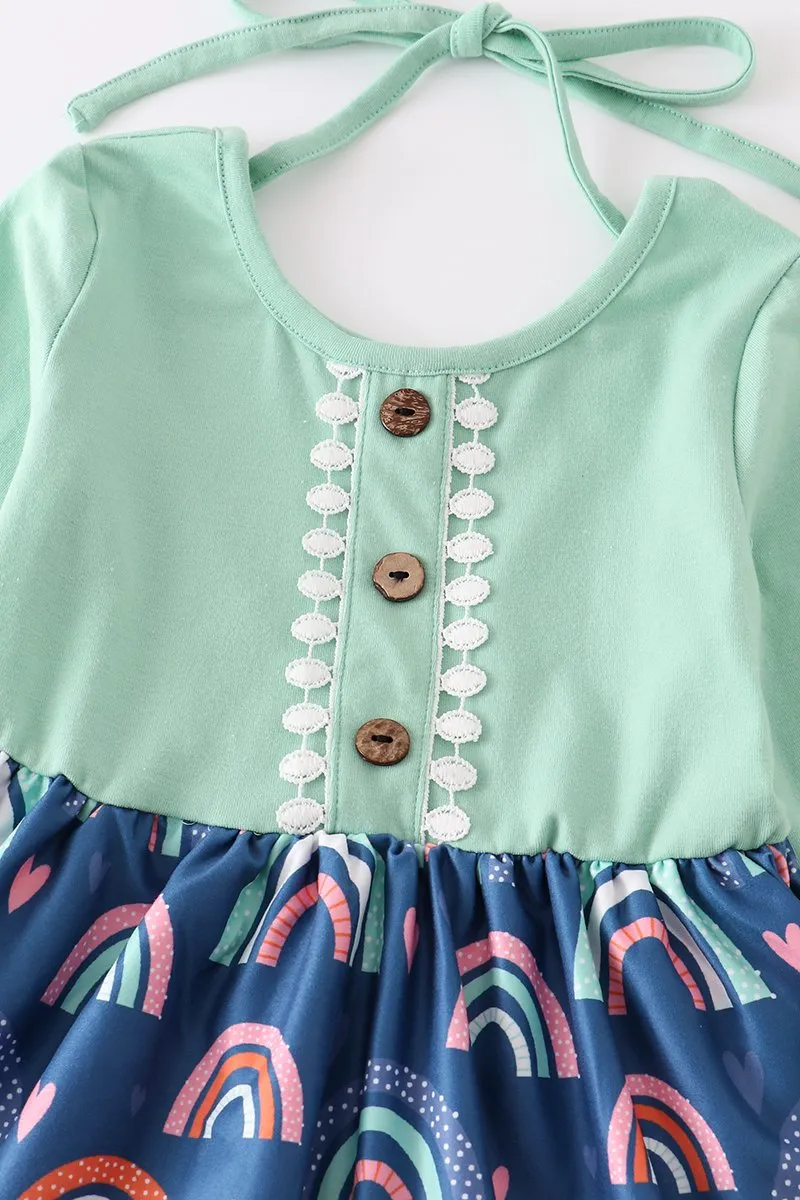 Girls Rainbows and Hearts Dress
