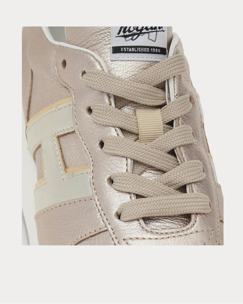 H383 leather Platino Low Top Sneakers