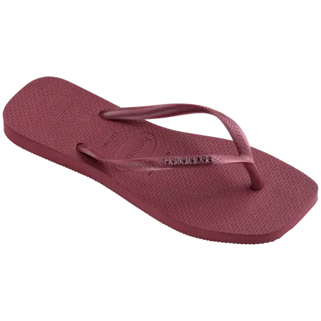 HAVAIANAS Slim Square logo pop up sandal-Amaranth