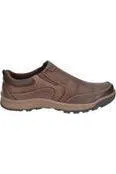 Hush Puppies Jasper slip on shoe in Brown leather