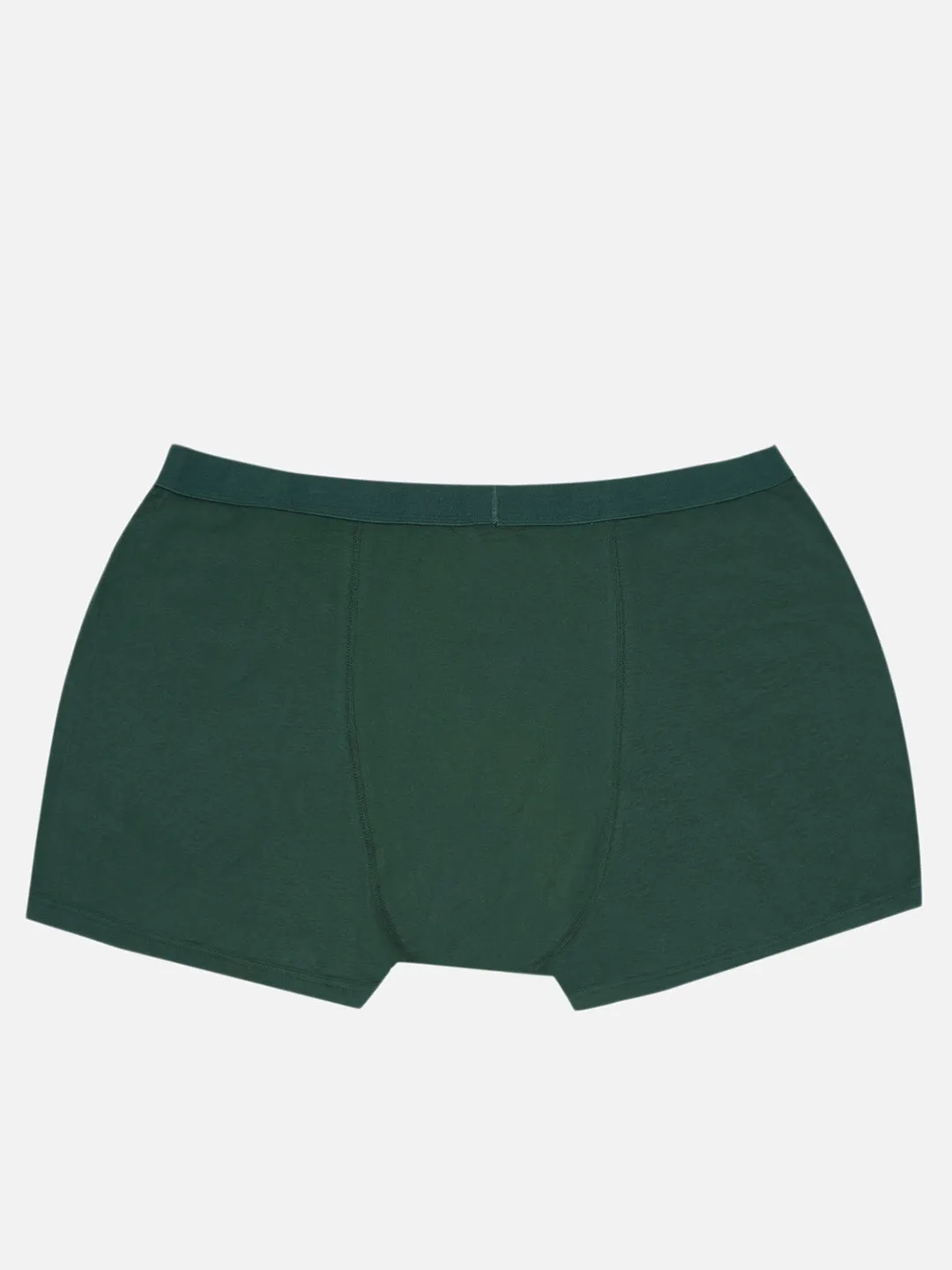 King Size - Plus Size Men's Pure Cotton Green Solid Trunk Innerwear