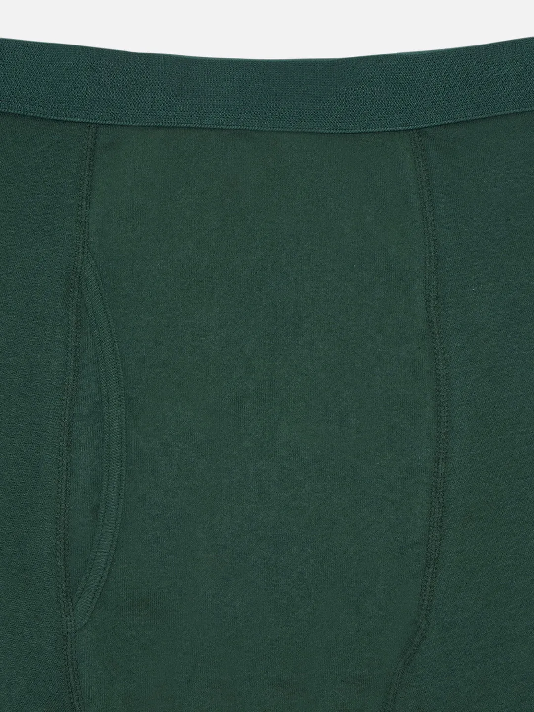 King Size - Plus Size Men's Pure Cotton Green Solid Trunk Innerwear