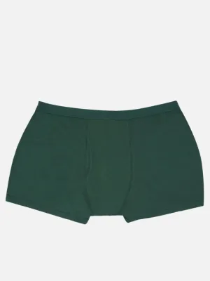 King Size - Plus Size Men's Pure Cotton Green Solid Trunk Innerwear