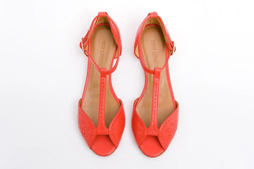 LAKI Coral Flat T-Strap