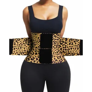 Leopard Pattern Printed Double Strap Body Shaper
