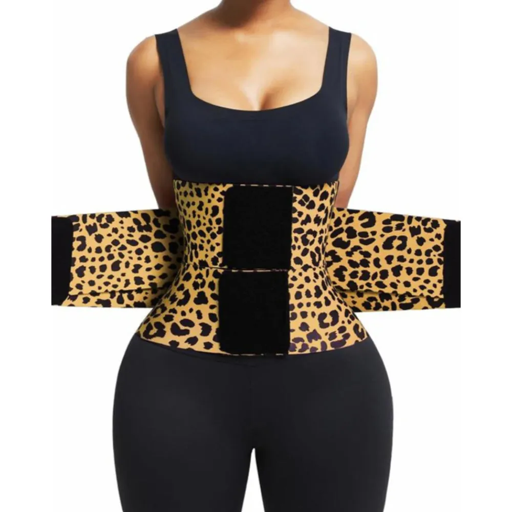 Leopard Pattern Printed Double Strap Body Shaper